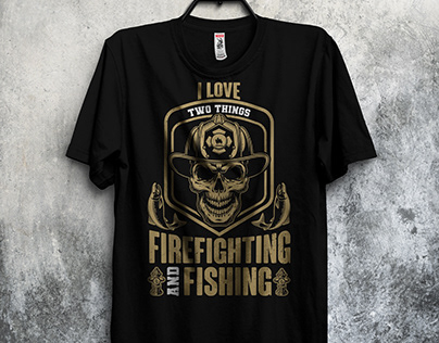 I love two things firefighting and fishing t shirt
