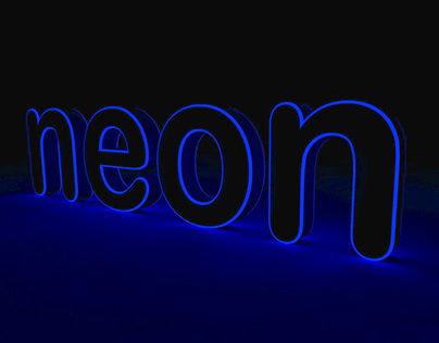 neon letters in CInema4D