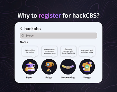 Registration Perks (Instagram Notes) - hackCBS 5.0
