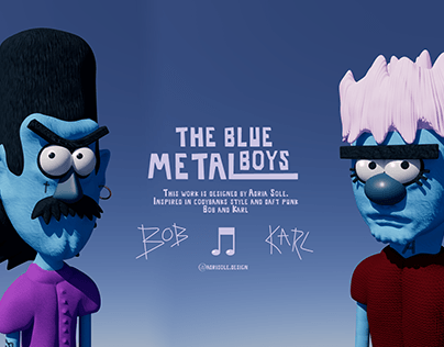 The blue metal boys 3d character design