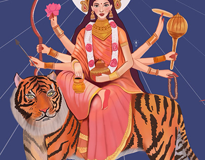 Mas Durga illustration
