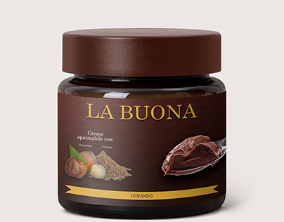 Label "la buona" hazelnut cream - Durando