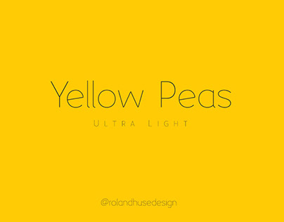Free Yellow Peas Ultra Light Geometric Sans Serif Font