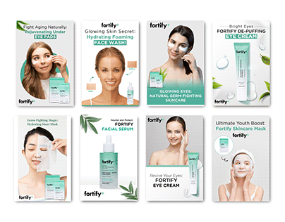 Fortify Skincare | Pinterest Pin Design