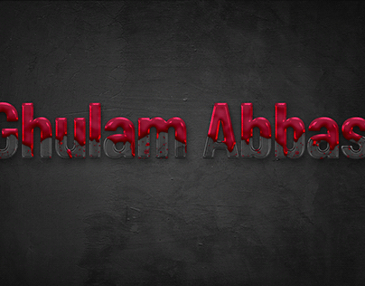 Blood Creation Name By Ghulam Abbas