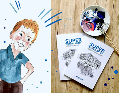 Książka "Super Wentylatory" - ilustracje, skład i tekst