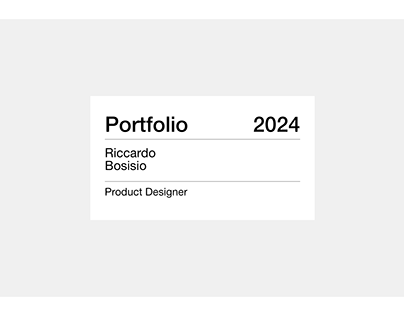 Portfolio Riccardo Bosisio 2024
