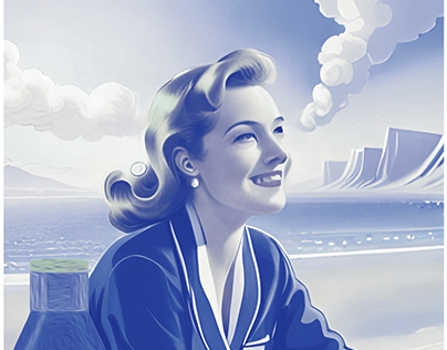 NIVEA advertising poster with ambience of 40's