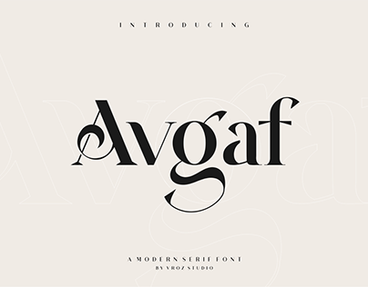 AVGAF - A Modern Serif Font