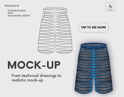 Urban Edge: Realistic Mockup of Slit Shorts
