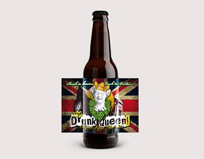 CRAFT BEER LABEL /The drunk Queen