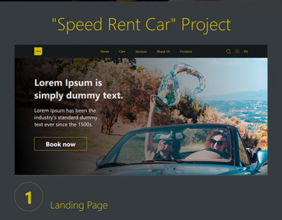 "Speed Rent Car" Landing Page Design