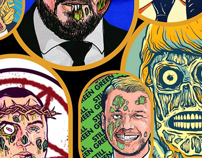 Balkan Politicians Stickers - They Live