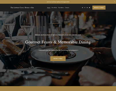 Project thumbnail - Lobster Cove Bistro | Squarespace Website Design