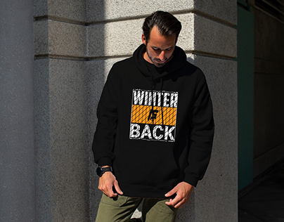 Winter is back typography hoodie