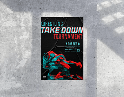 Wresting Take Down Tournament Poster