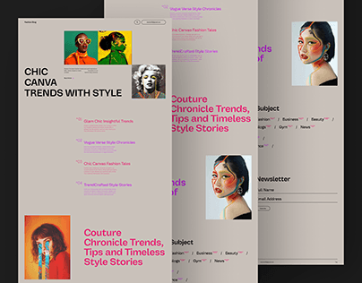 Fashion Blog Website Concept
