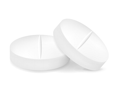 Big set of realistic pills .Medical oval pills