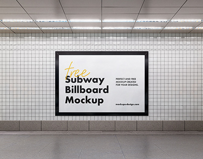 Subway Billboard Mockup Template