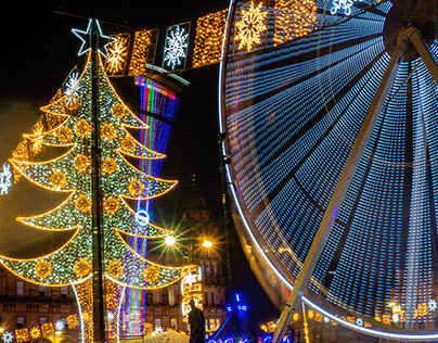 Glasgow Christmas Night Photography