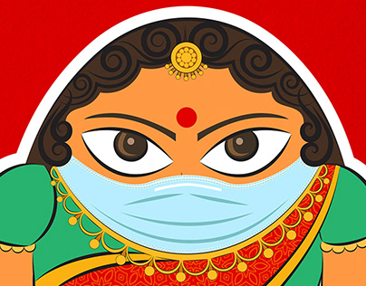 Quarantine days of Goddess Durga (Character Design)