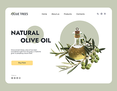 Landing page Web Design Natural Olive Oil