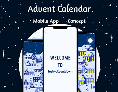Advent calendar mobile app concept