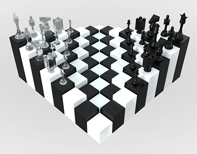 The immortal game (3D chess set) on Behance