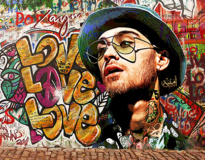 Digital Graffiti Wall Portrait: Zayn 🎨❤️