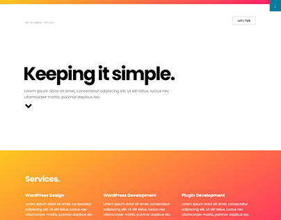 Product Services Landing Page
