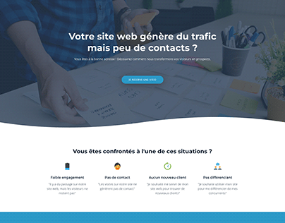 Landing page for lead generation - Français