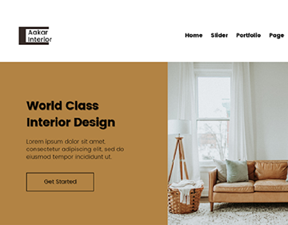 Home Interiors website UI design