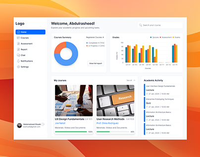 Learning Management System Dashboard