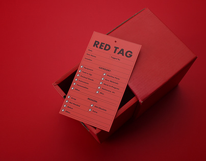customized red safety tag