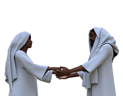 Yeshúa and Mary Magdalene in 3D