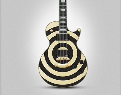Zakk Wylde Gibson Guitar Illustration