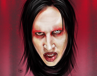 Marilyn Manson digital portrait