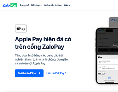 ZaloPay x Apple Pay Website design