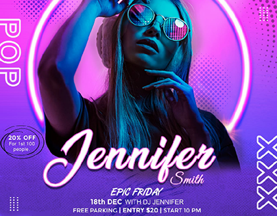 night club poster design in the Photoshop