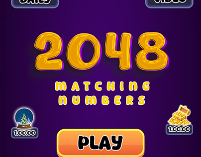 2048 Matching Number Game UI