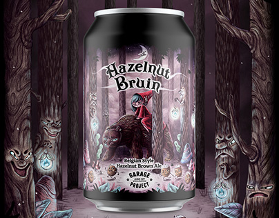 Hazelnut Bruin Beer Label