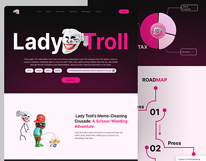 (LadyTroll)-Token Landing Page Design