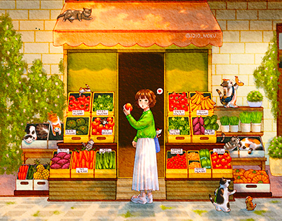 Illustration - Welcome to the Cat Supplies Store