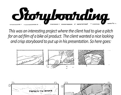Storyboarding for an ad film