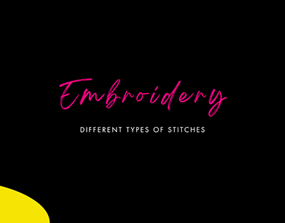 EMBROIDERY - Different types of stitches