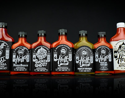 Hoff Sauce Label Designs