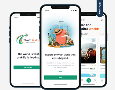 Travel Buddy Mobile App UI Design