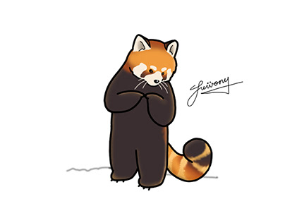 Cute red panda "POPO"