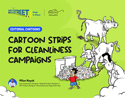 Cartoon Strip for cleanliness campaign