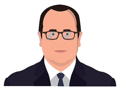 Flat design François Hollande